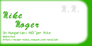 mike moger business card